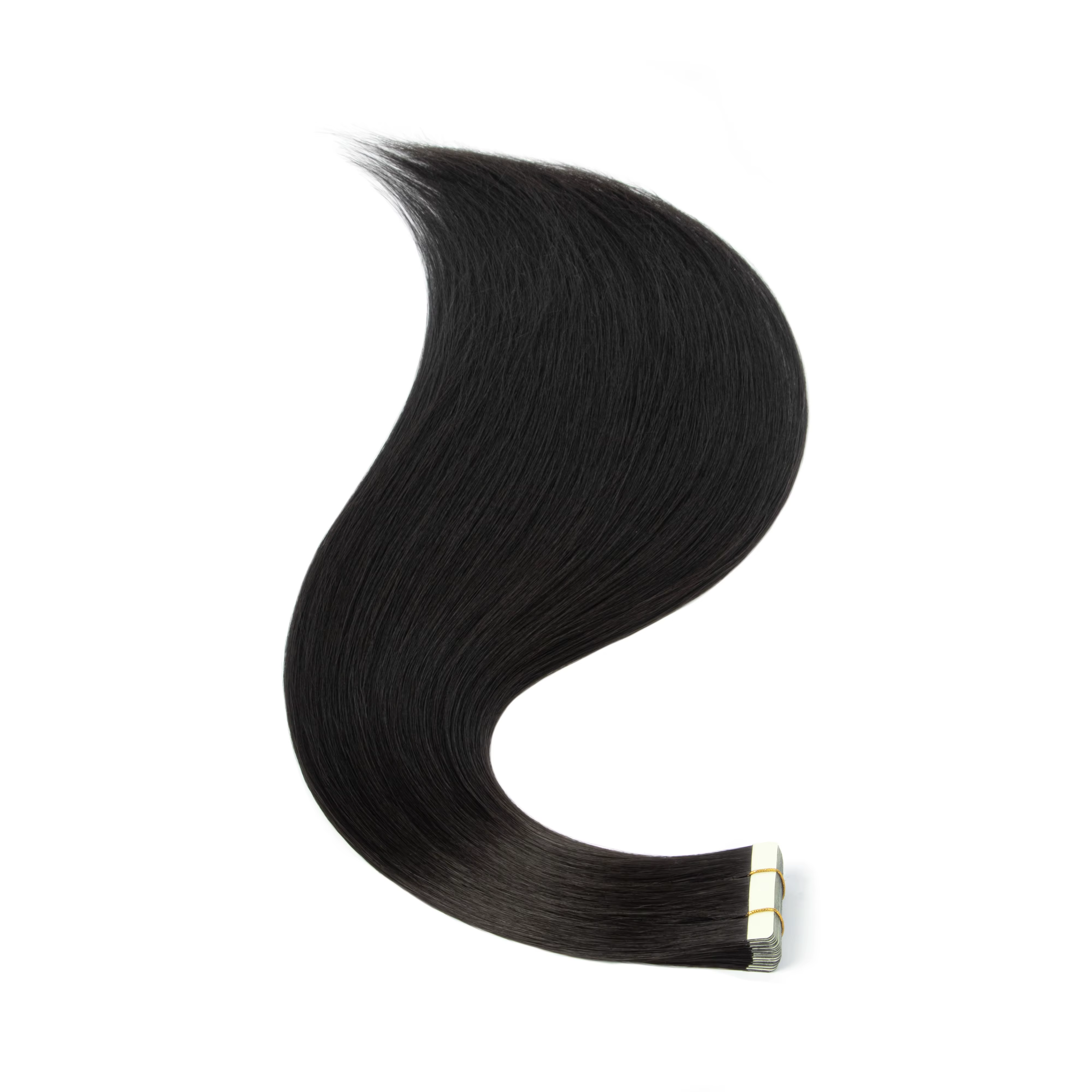 20 extensions de cheveux synthétiques lisses à clipser, couleurs variées, tissage invisible pour fem
