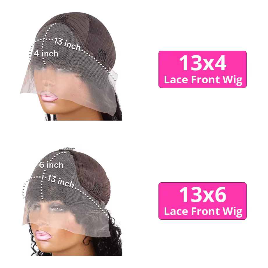 Perruque Lace Front Wig naturelle bouclée, Deep Wave, HD, 13x6, 13x4, 30 pouces