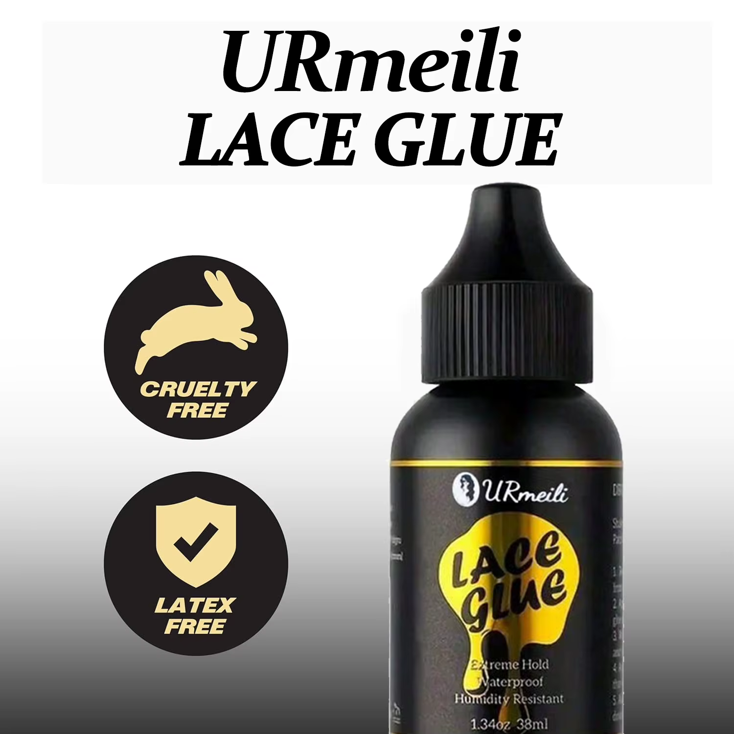 Kit de colle pour perruque 4 pièces pour perruque à dentelle frontale, comprenant un spray de fusion