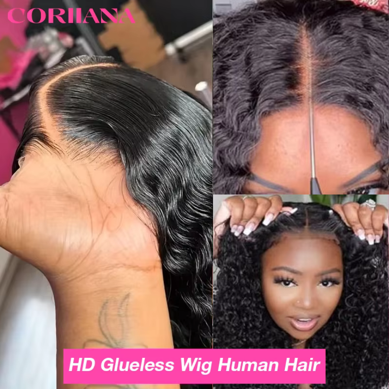 Perruque à dentelle frontale Water Wave sans colle, prête à porter, perruque brésilienne Deep Wave 1