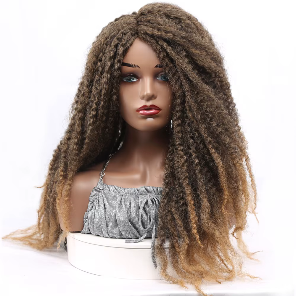 Perruque tressée Marley pour femme, dreadlock synthétique, perruques tressées Marley, cheveux afro d