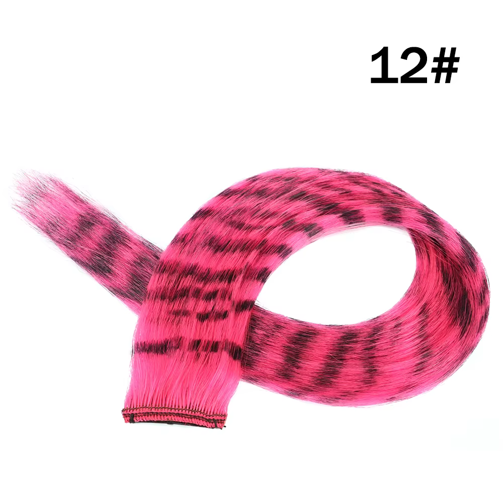 Extension de cheveux synthétiques 18 "longue ligne droite femmes haute température pince dans l'exte