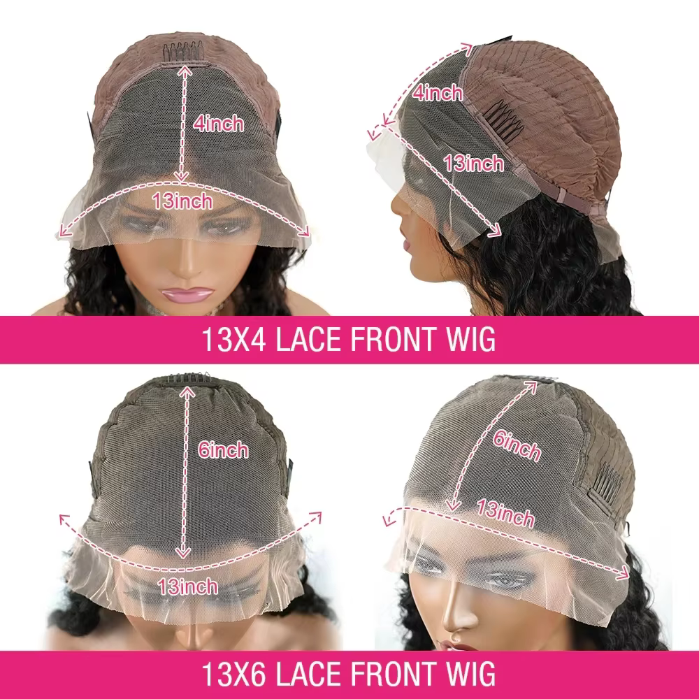 Perruque Lace Front Wig Body Wave brésilienne naturelle, cheveux humains, 13x6 HD, pre-plucked, 300%