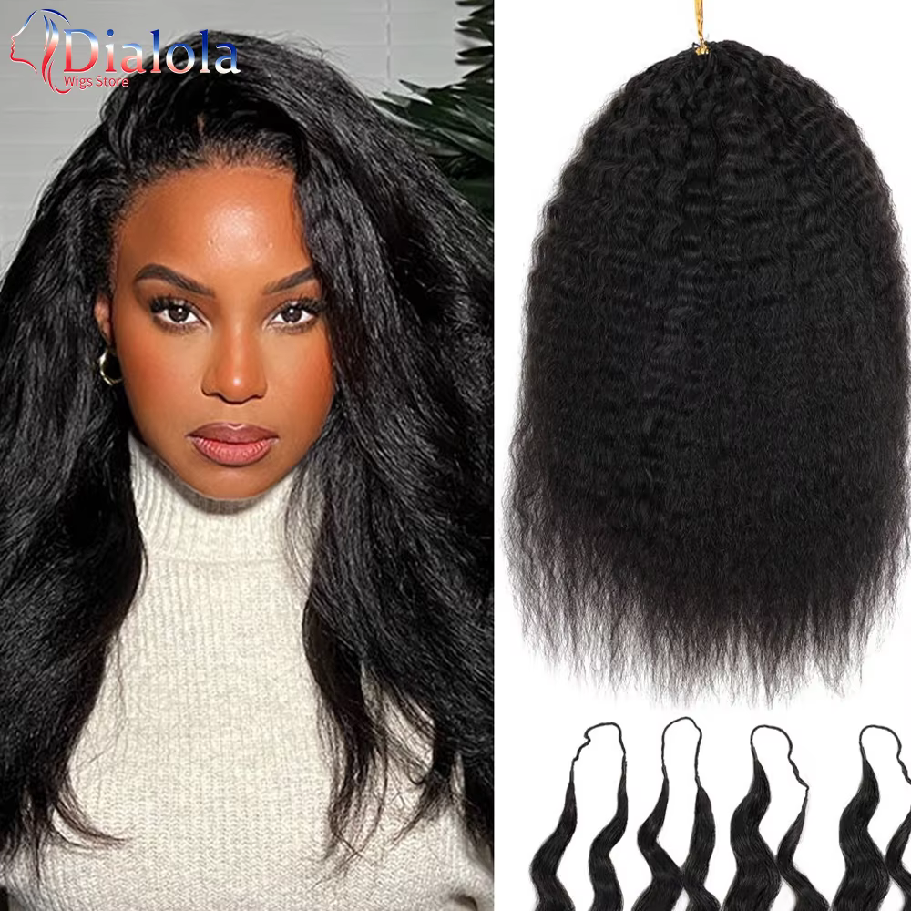 Dialola Wigs 12A Petites spirales bouclées, mèches bouclées crépues, cheveux humains pour crochet, t