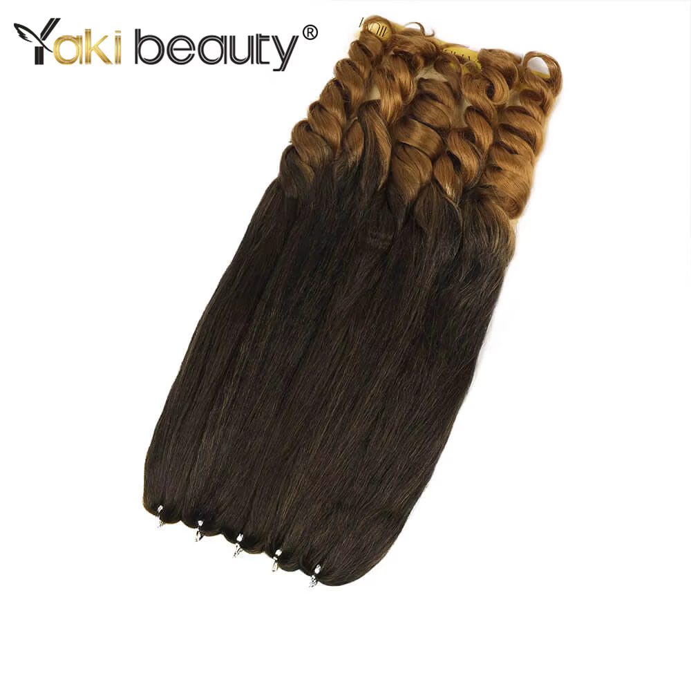 Tressage synthétique bouclé style Boho français ombré, pré-étiré de qualité professionnelle pour tre
