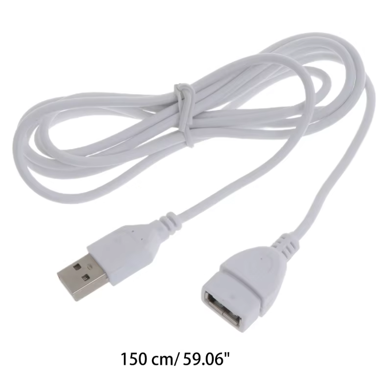 Câble d'extension USB blanc, câble d'extension A mâle à femelle, 1.5M, 5 pieds