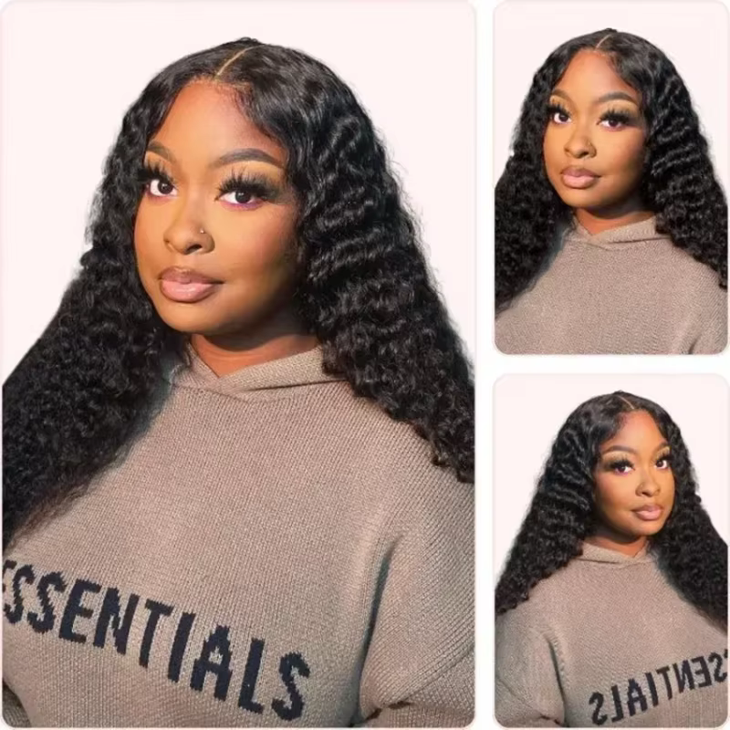 ISEE Hair 7x5 Wear And Go perruques vague profonde perruque de cheveux humains bouclés dentelle avan