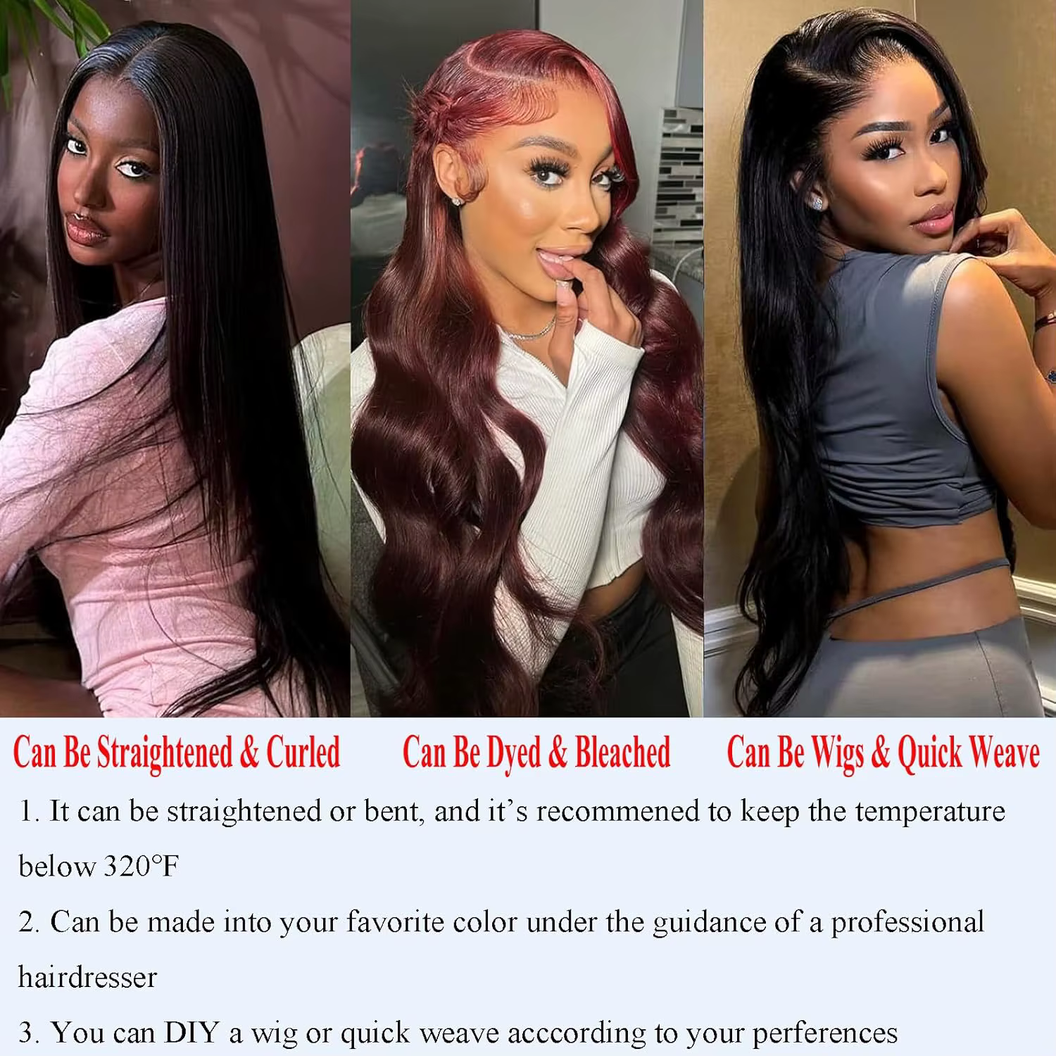 Extensions de Cheveux Humains Ondulés 14A, 40 Pouces, Cheveux Brésiliens Vierges Non Traités, 1, 3 o