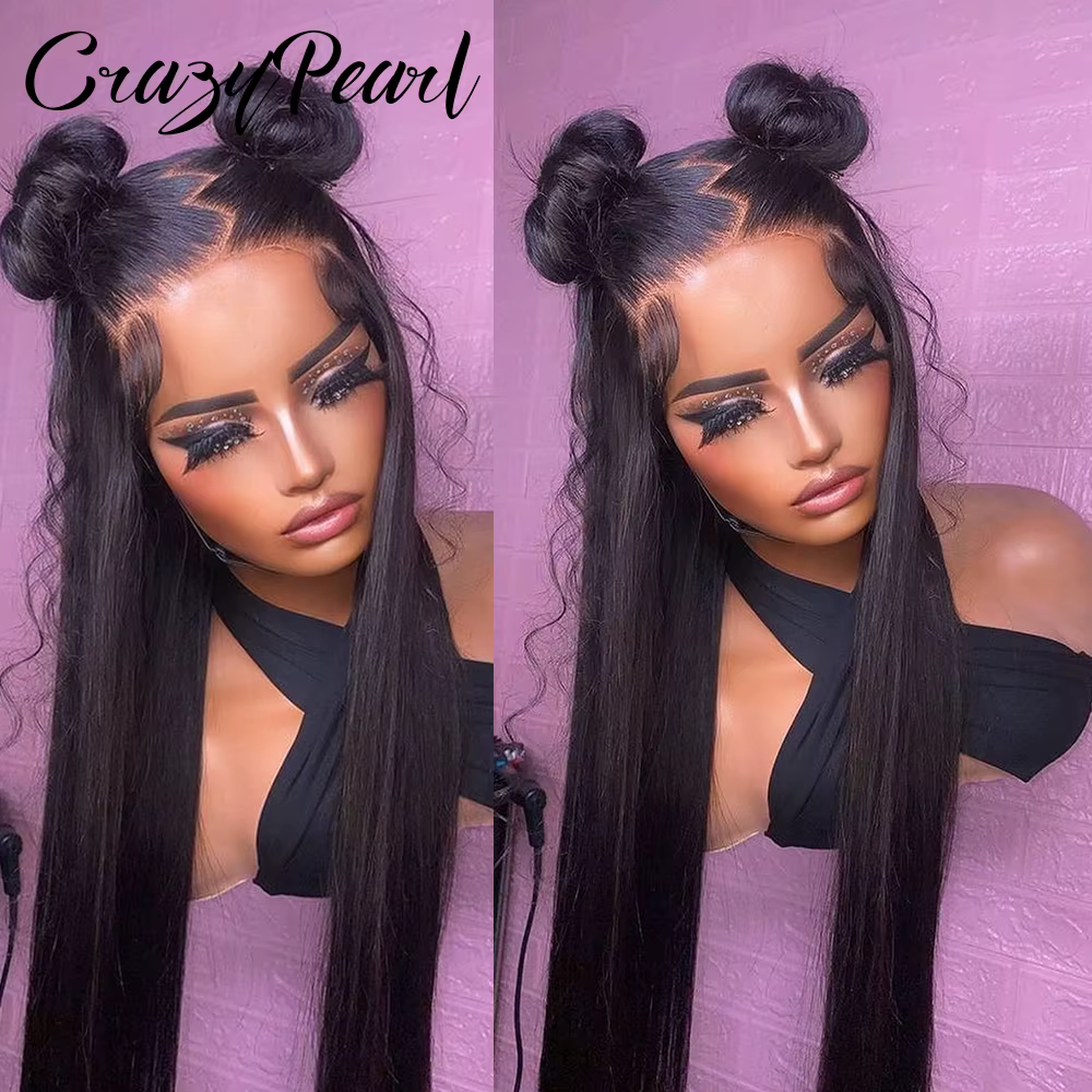 Perruques Lace Front 13x6 en Cheveux Humains pour Femmes, Densité 250%, HD Transparentes, Lisses, Pr