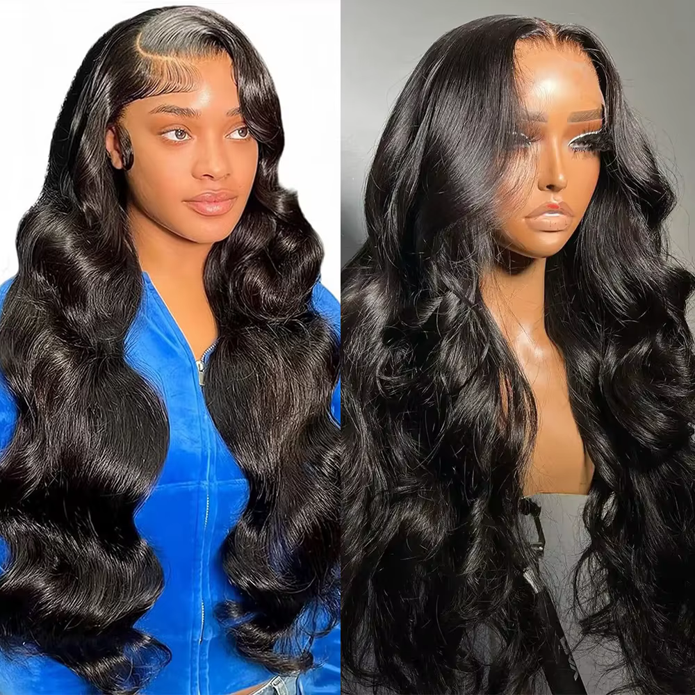 Perruque Lace Front Wig Body Wave Naturelle, Cheveux Humains, 4x4, 13x4, 13x6, HD, 14-34 Pouces, Pre