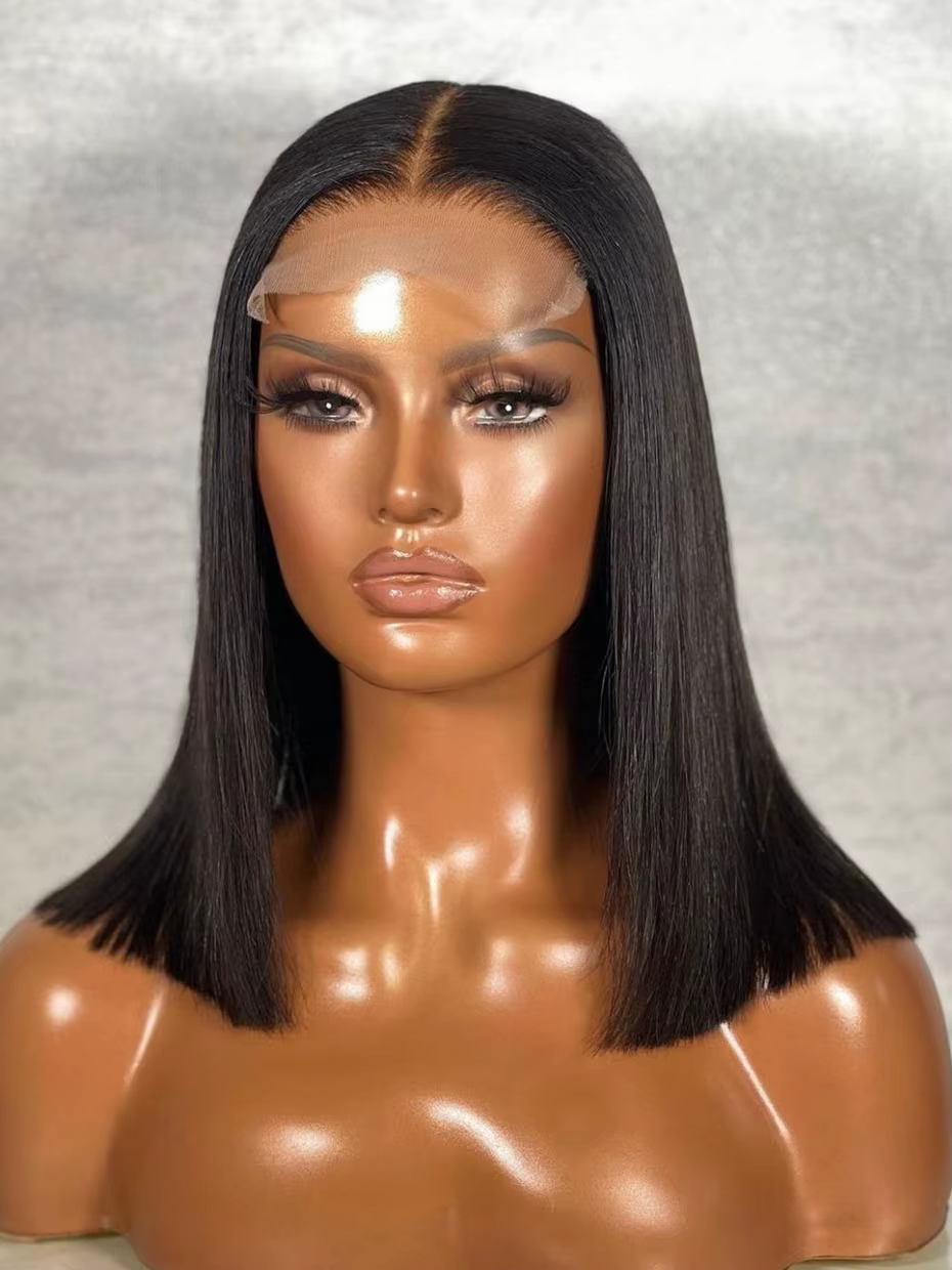 Perruque sans colle 5x5 15A SDD Full Bob en cheveux humains, prête à porter, densité 250, origine vi