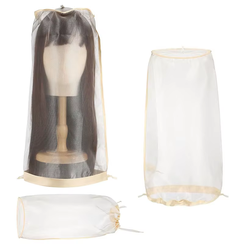 Sacs à perruque, rangement de perruque réglable pour plusieurs perruques avec cordon de serrage, sac