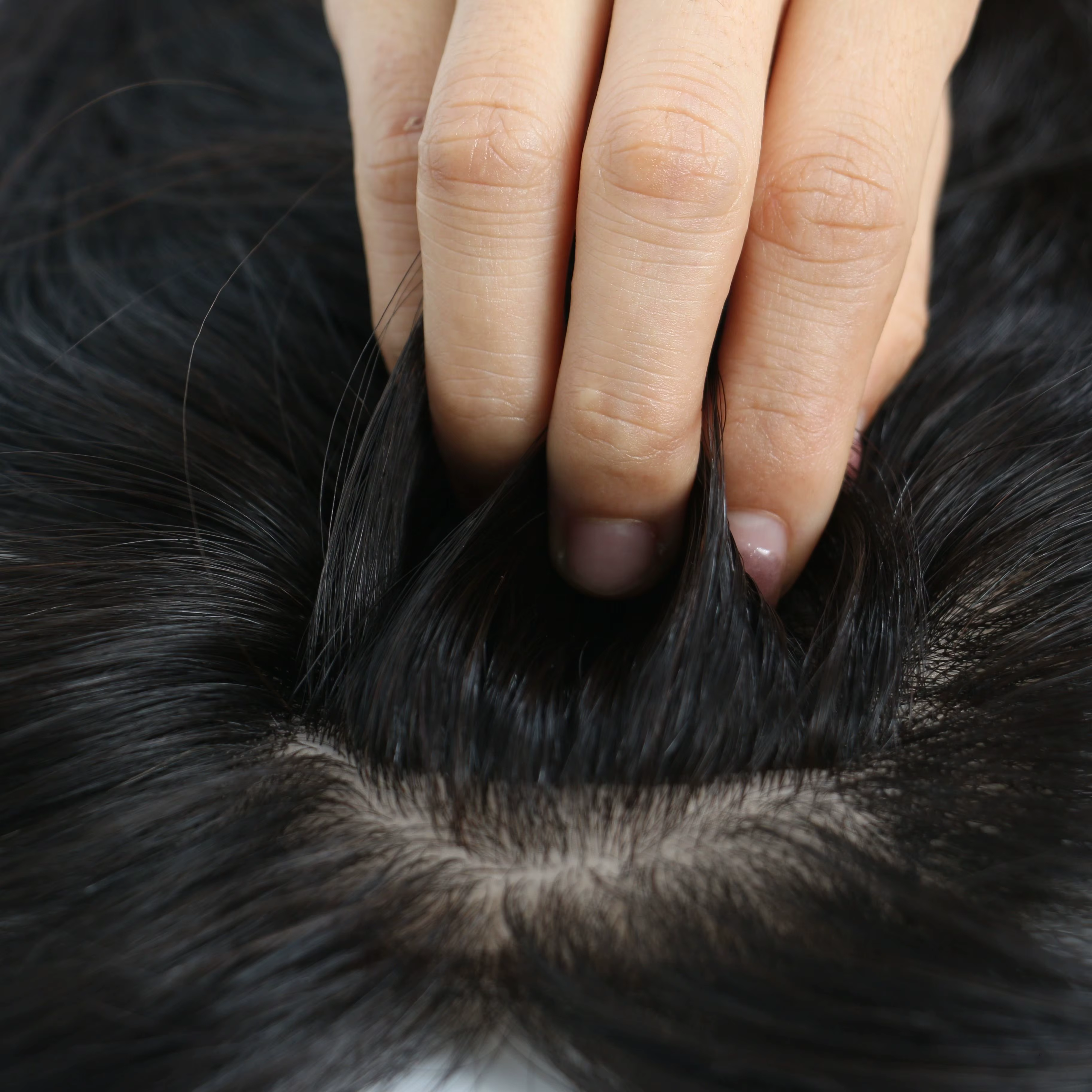 Perruque juive 5x5 à base de soie, cheveux humains avec frontale en PU - Cheveux européens naturels