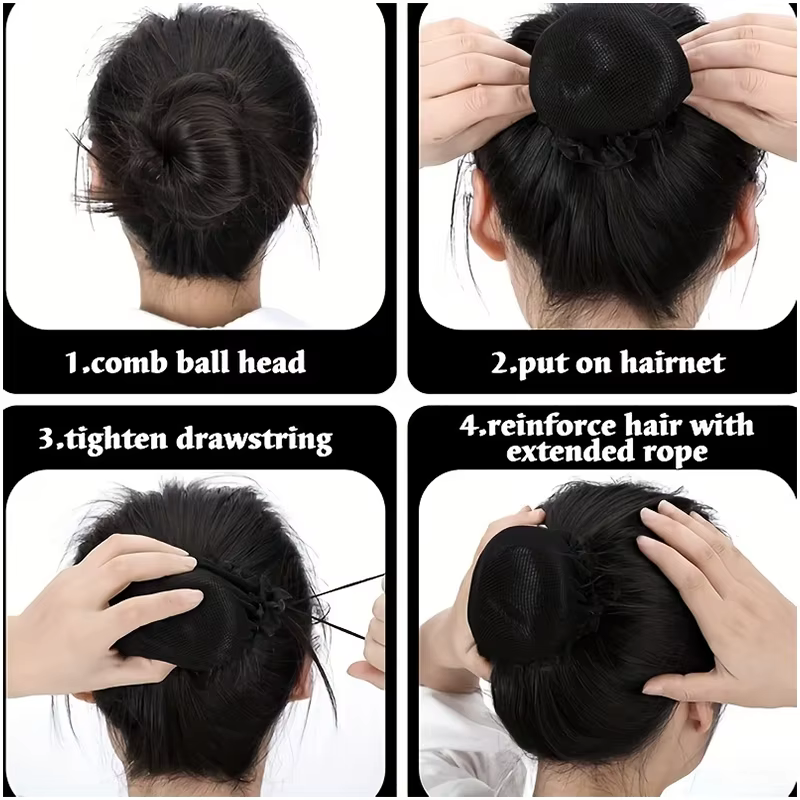 Filet à cheveux élastique en Nylon pour chignon Invisible, réutilisable, adapté aux femmes, chignon 