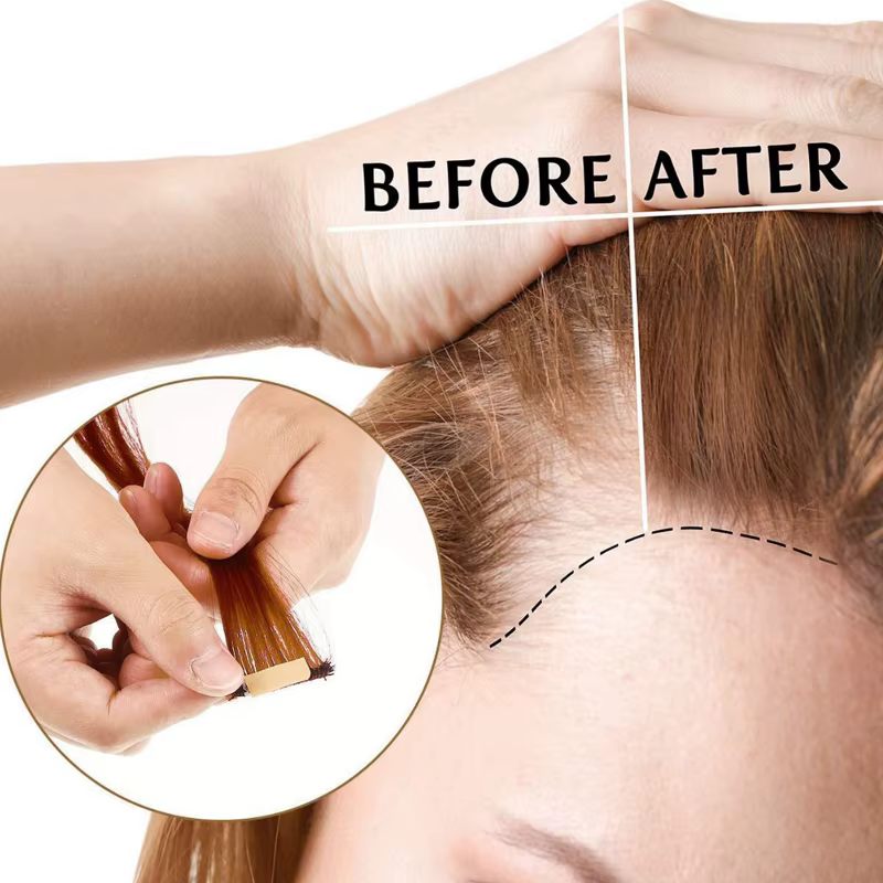 Système capillaire ruban Invisible perruque colle matériaux adhésifs ruban Double face pour toupet a