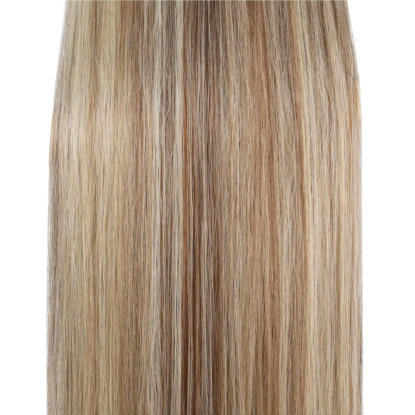 Extensions de cheveux blondes longues à clipser, 100g, avec cordon de serrage, lisses, 100% cheveux 