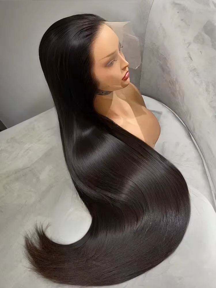 220% 40 42 pouces 13x6 os droit HD dentelle avant perruques de cheveux humains brésilien pré plumé 2