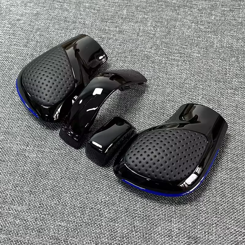 Pommeau de levier de vitesse en cuir chromé mat, couvercle latéral de vitesse, emblème DSG pour VW G