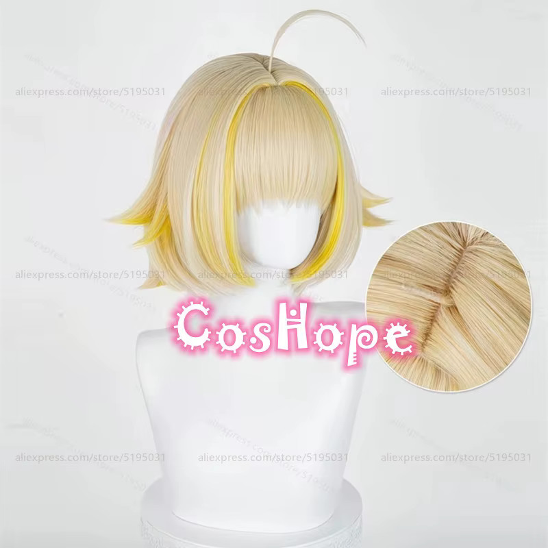 Elegg – perruque synthétique courte de 34cm, couleurs mélangées, résistante à la chaleur, pour Hallo