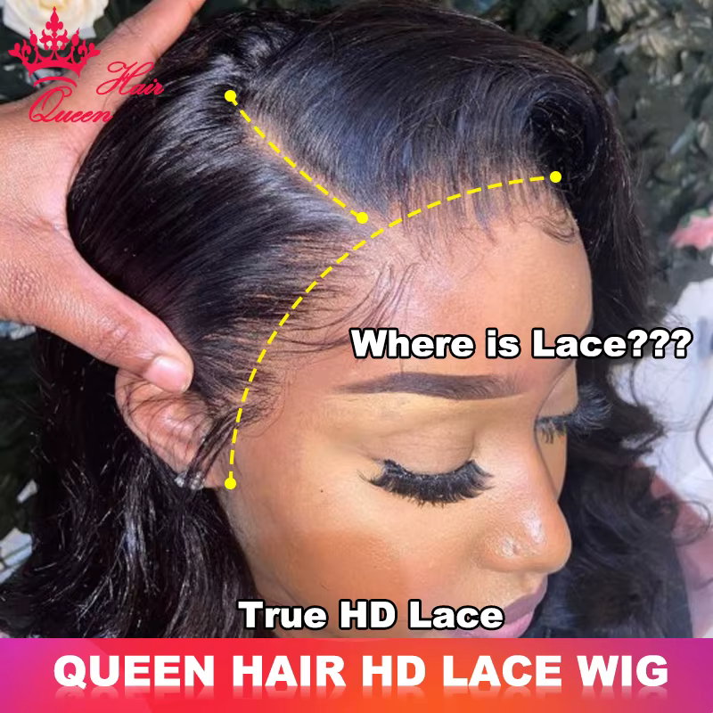 Queen Hair Real HD Invisible Wig 13x6 13x4 5x5 6x6 7x7 Undetectable Lace 100% Raw Human Hair Wigs Bo