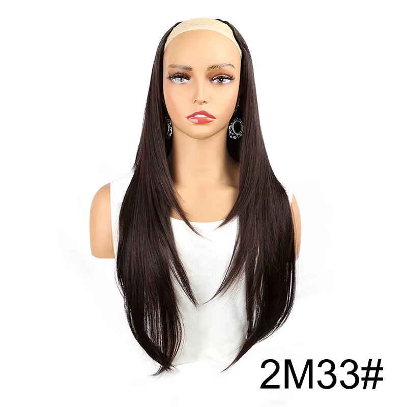 WIGSIN 22 pouces synthétique en forme de V couches 4 Clips longue Extension de cheveux raides mode p