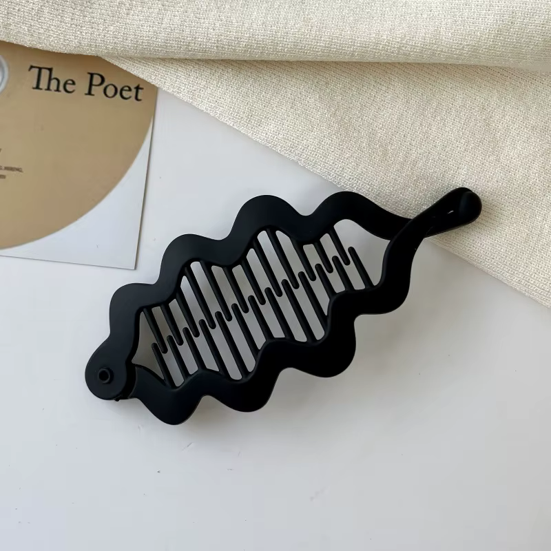 Pince à cheveux léopard française pour femme, style rétro, pince requin pour femme et fille, pince à