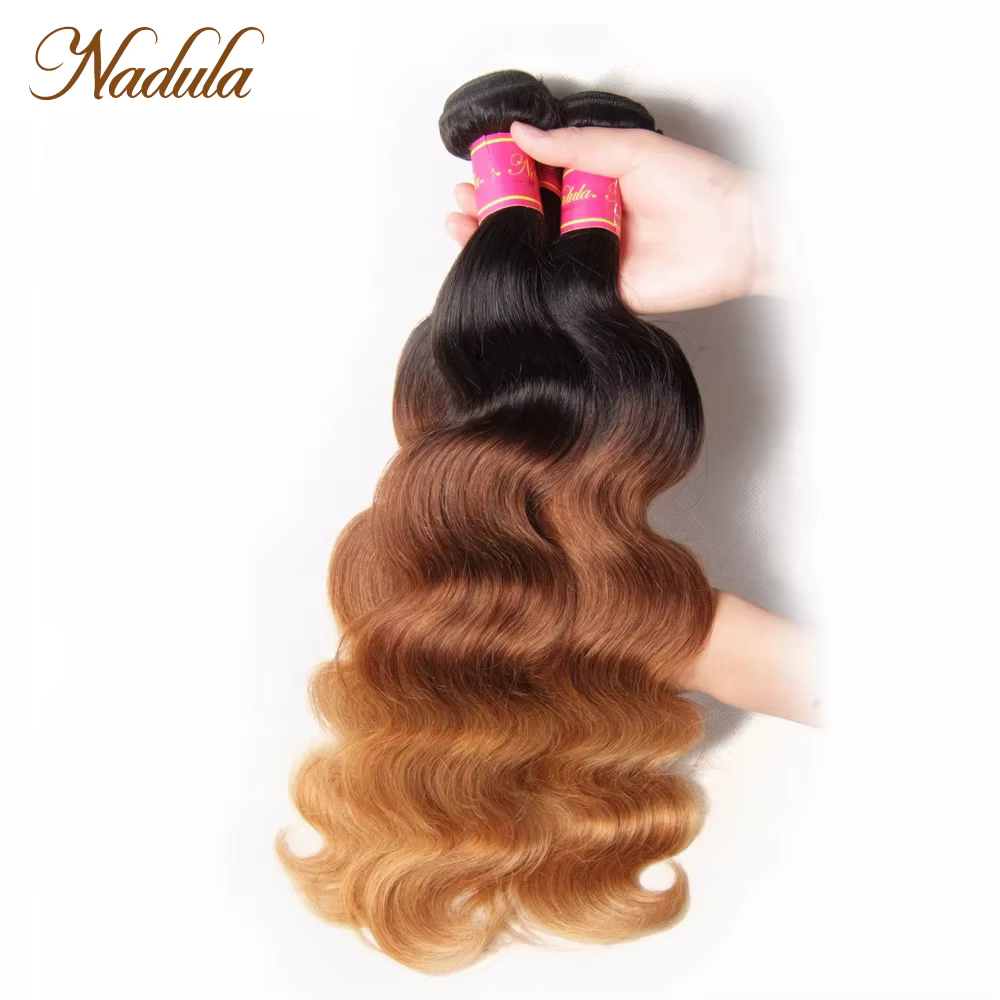 Tissage en lot Body Wave brésilien naturel Remy ombré-Nadula Hair, 1B-4-27, mèches de cheveux