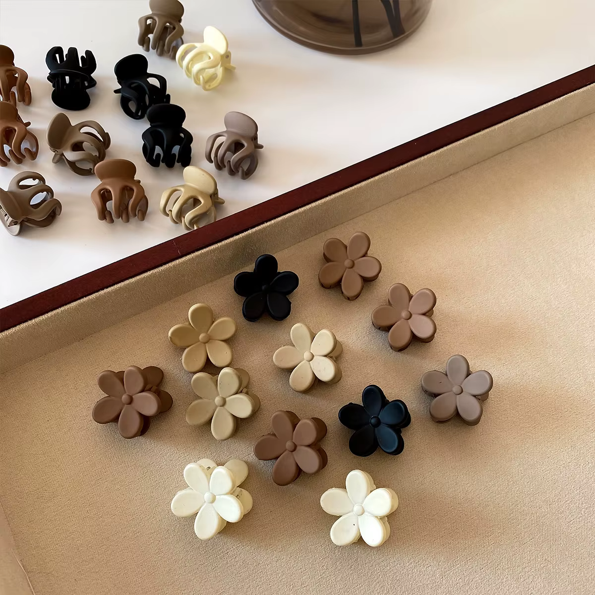 Pinces à cheveux à petites fleurs pour femmes et filles, 10 pièces/ensemble, pinces à mâchoire recta