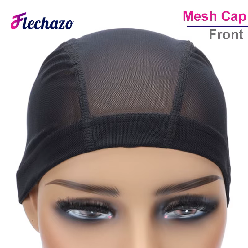 Bonnets de perruque sans colle pour femmes, 3 pièces, bonnet de perruque en maille noire pour la fab