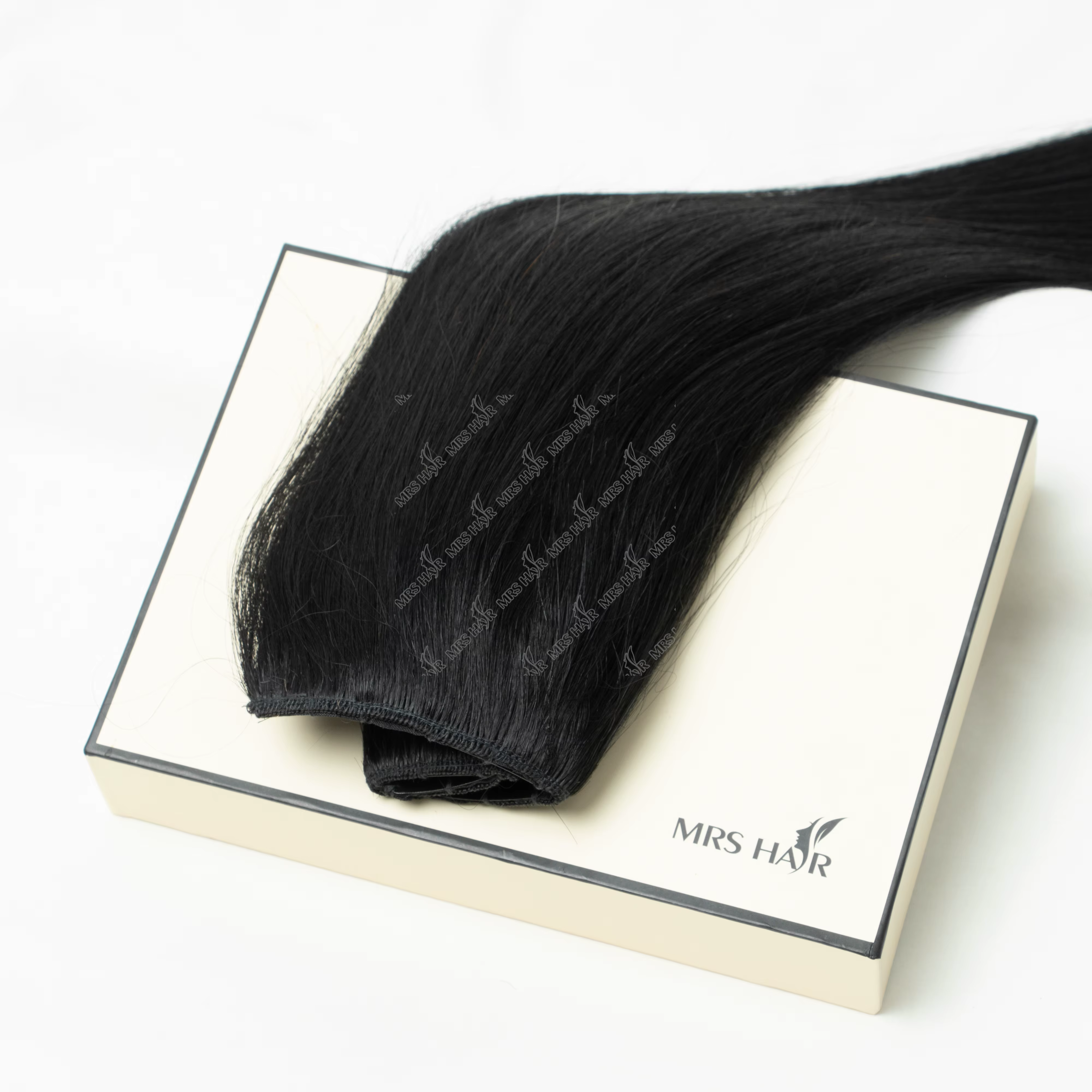 Extensions de cheveux humains à clips, une pièce, vrais cheveux naturels, lisses, ajouter du Volume,