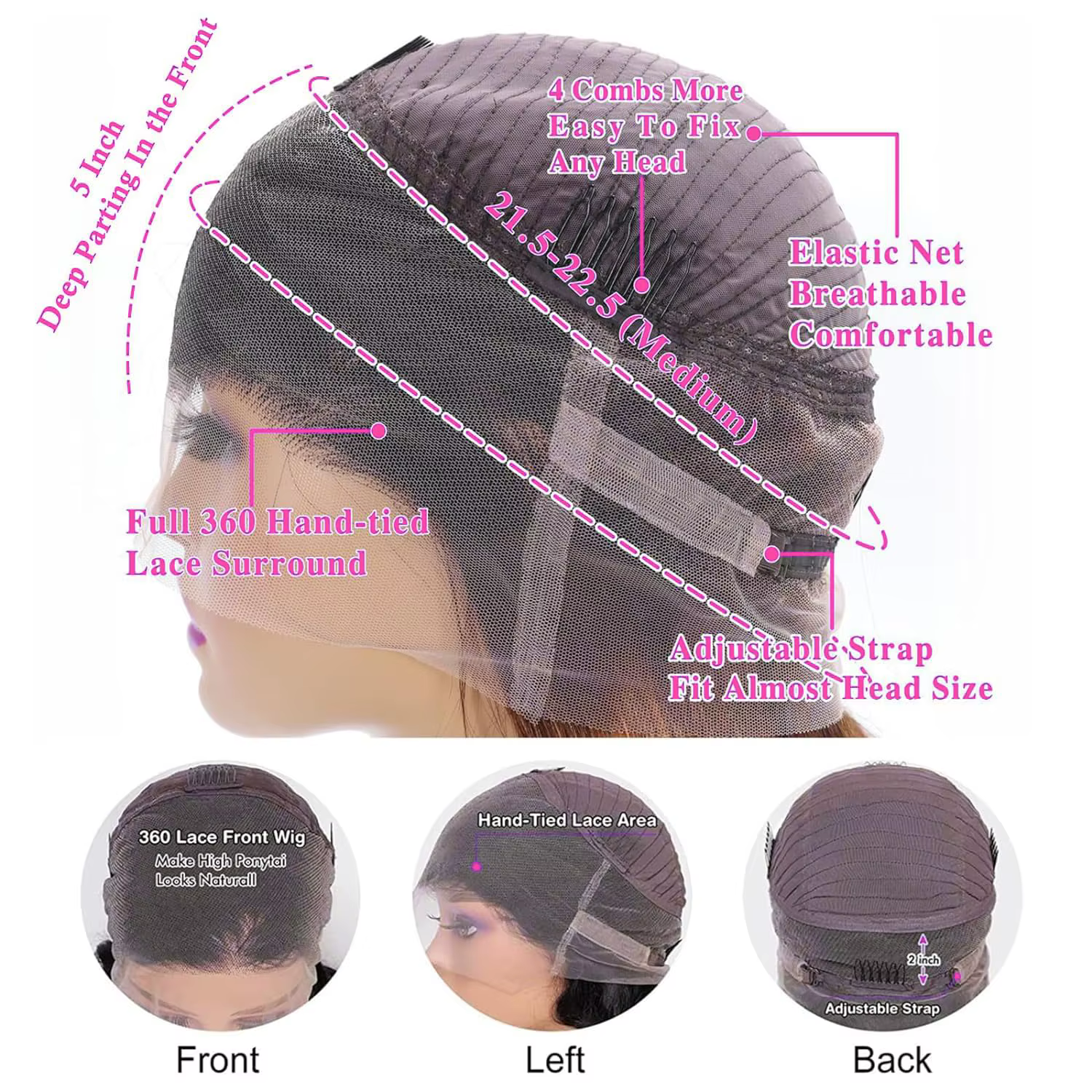 13x4 13x6 360 HD Transparent Lace Frontal Human Hair Wigs Brazilian Bone Straight Wigs Full Lace Fro