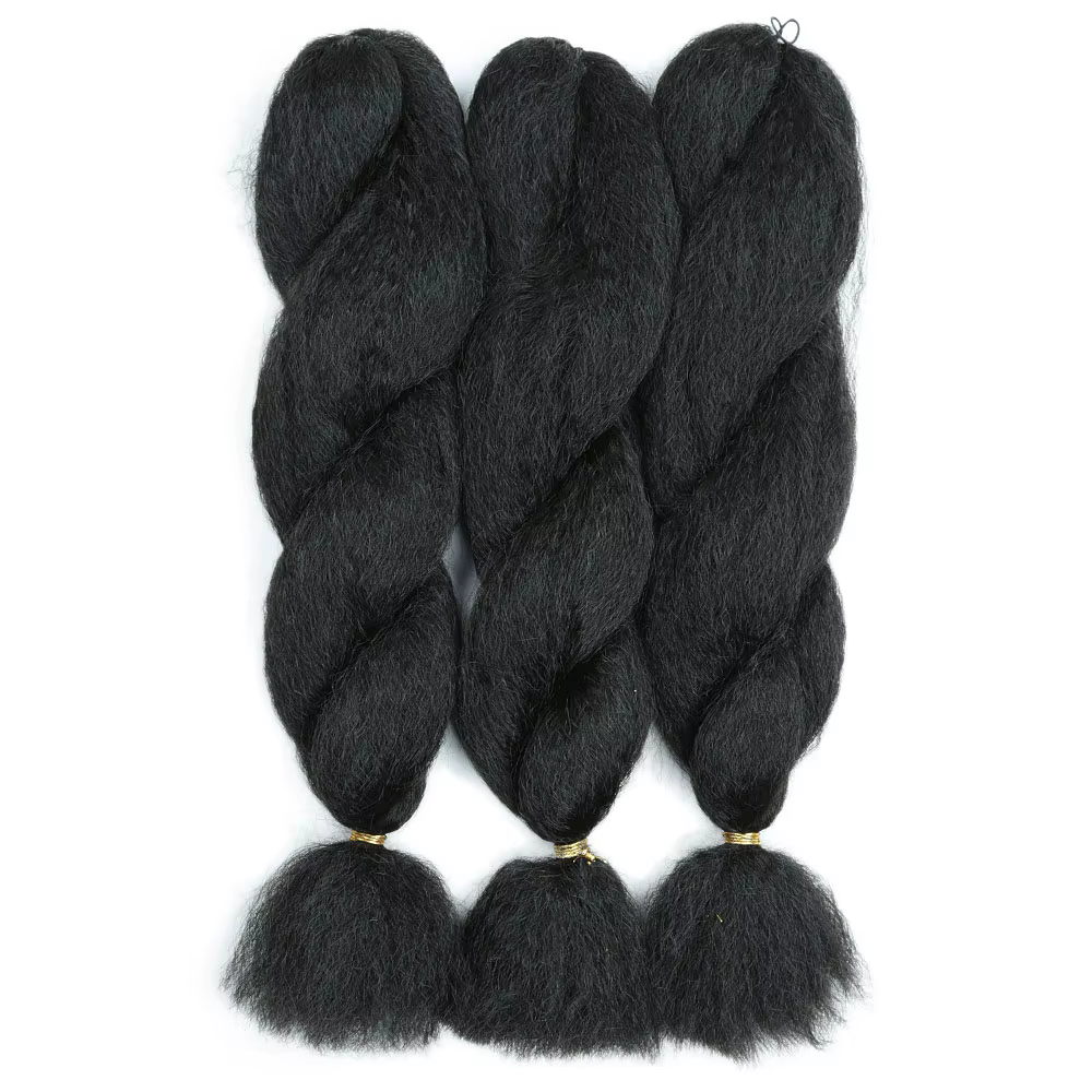 Mèches synthétiques au Crochet Vixen 26 pouces, cheveux crépus et lisses au Crochet pour femmes noir
