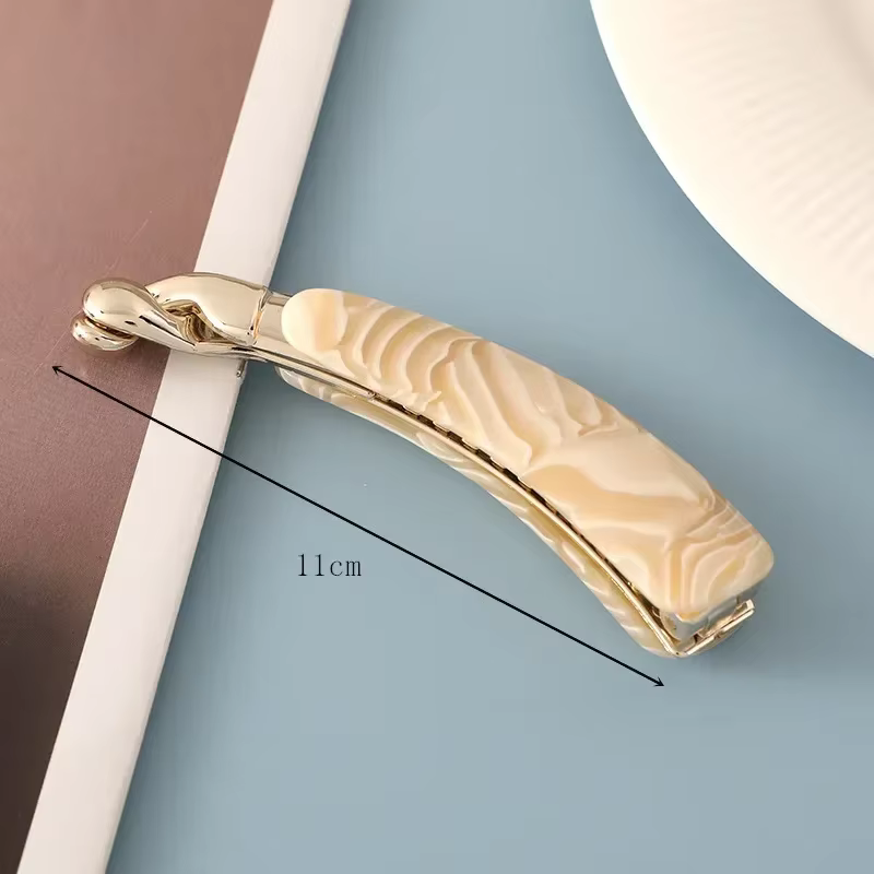 Pince à cheveux vintage imprimé léopard pour femmes et filles, épingle à cheveux en gel, queue de ch
