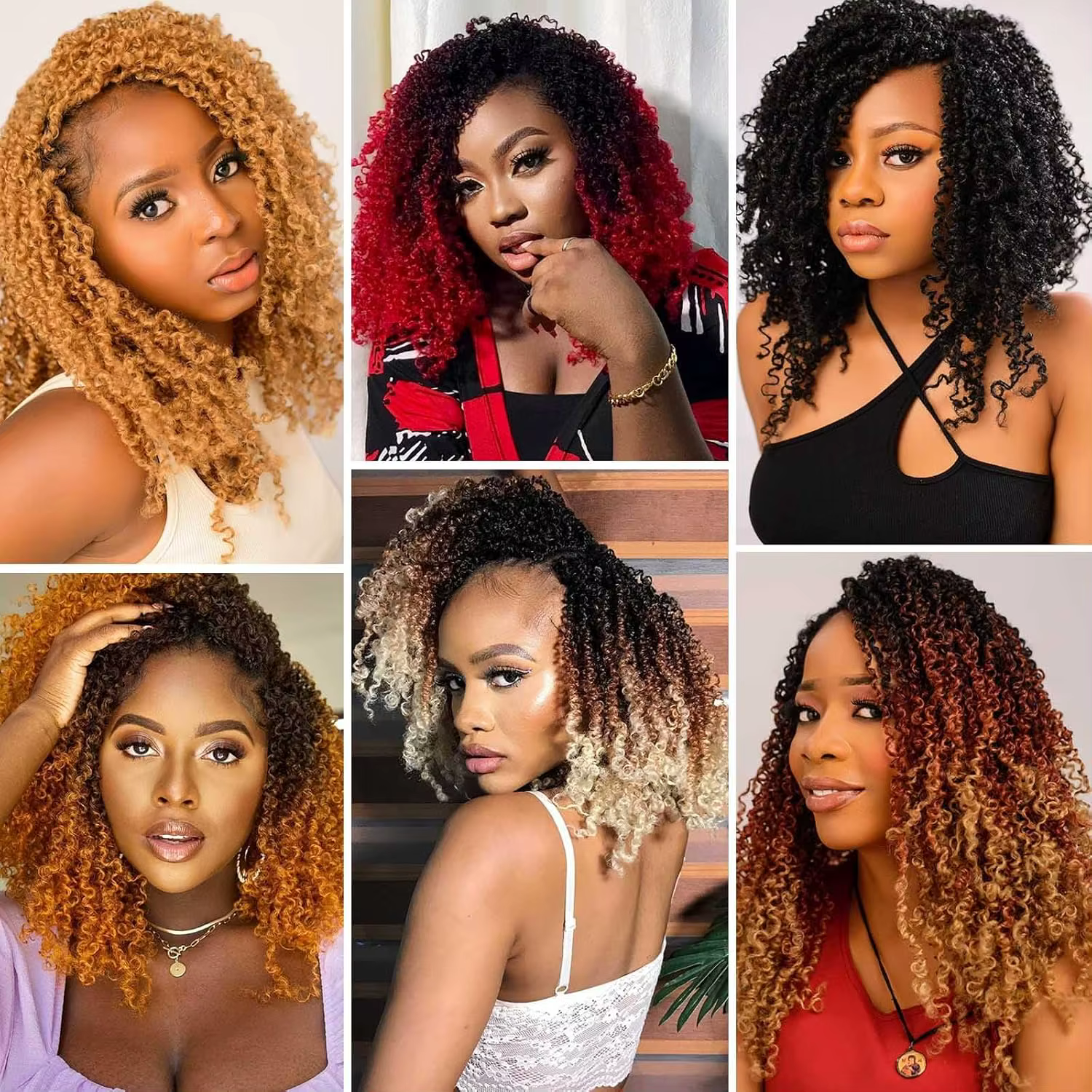Yanky Twist Crochet cheveux 8 pouces 1/7 paquets bohème Passion torsion printemps Mini torsion Croch