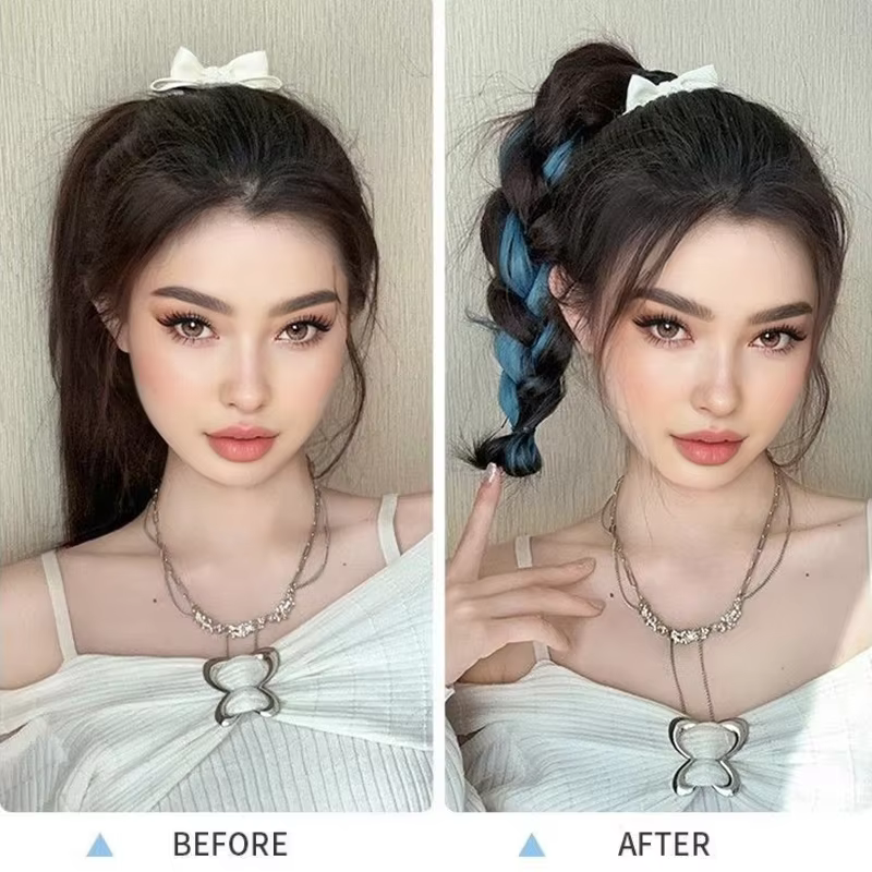 Cheveux synthétiques Chignon Chignon postiches auto-enroulement boule cheveux Bun femme bricolage Ch