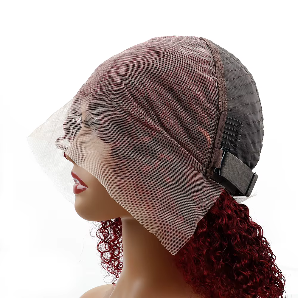Perruques Lace Front HD 13x6 en Cheveux Humains, Ondulation Profonde Bourgogne 99J, Dentelle Transpa