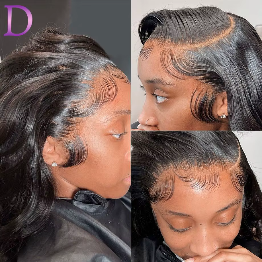 Perruques Cheveux Humains Pleine Dentelle 360 avec Bandes Invisibles Pour Femmes Perruque Brésilienn