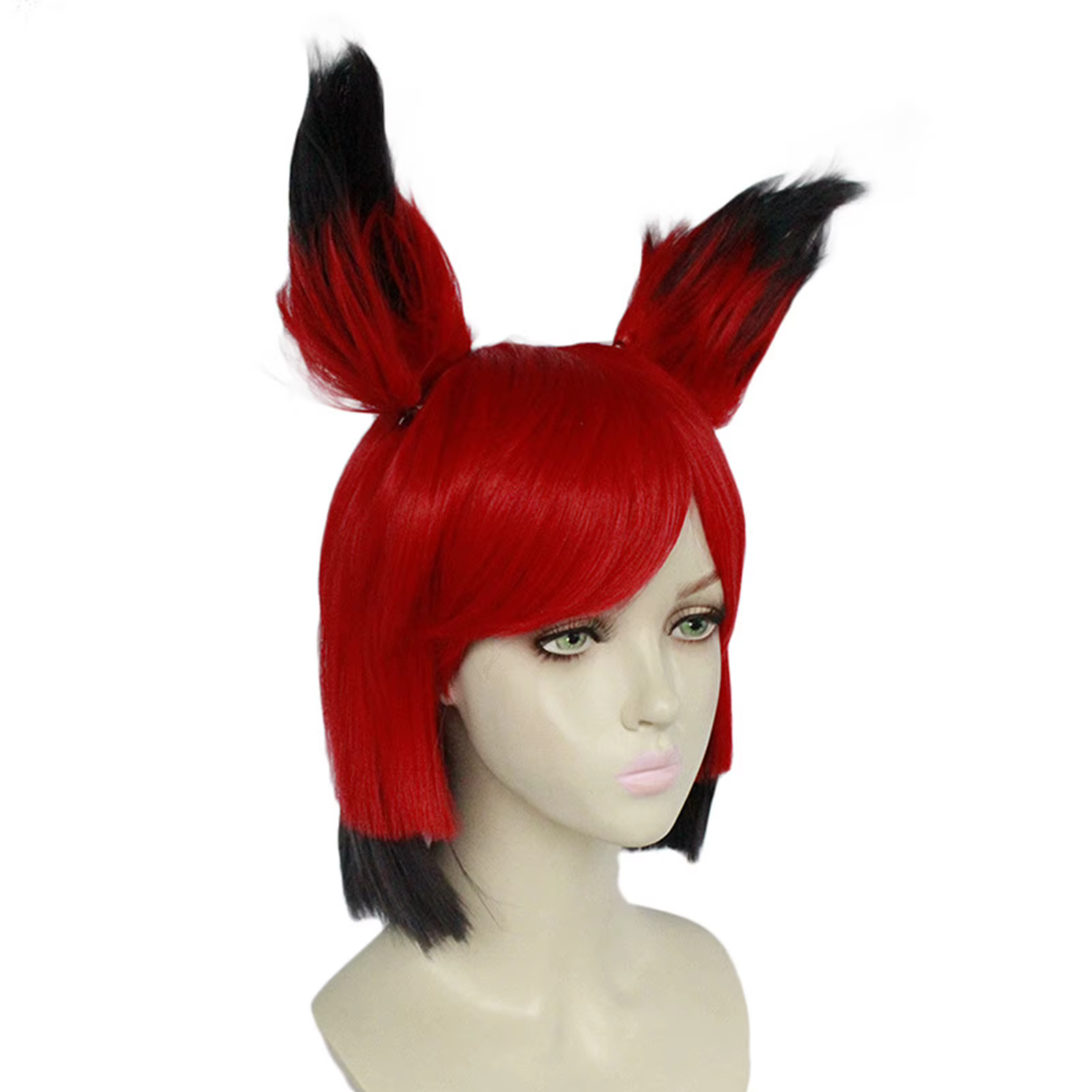 Perruque de Cosplay synthétique Anime Charlie Morningstar Alastor, cheveux raides, accessoires pour