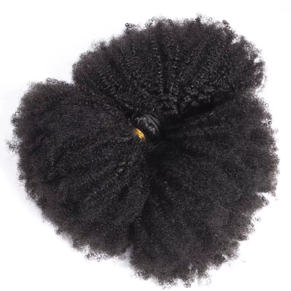 Tissage en lot 100% naturel Remy, cheveux bruts vietnamiens, Afro crépus, couleur noire naturelle, 8