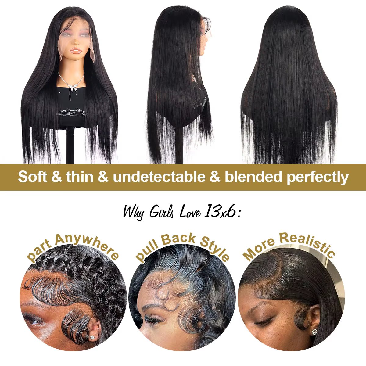 220% 40 42 pouces 13x6 os droit HD dentelle avant perruques de cheveux humains brésilien pré plumé 2