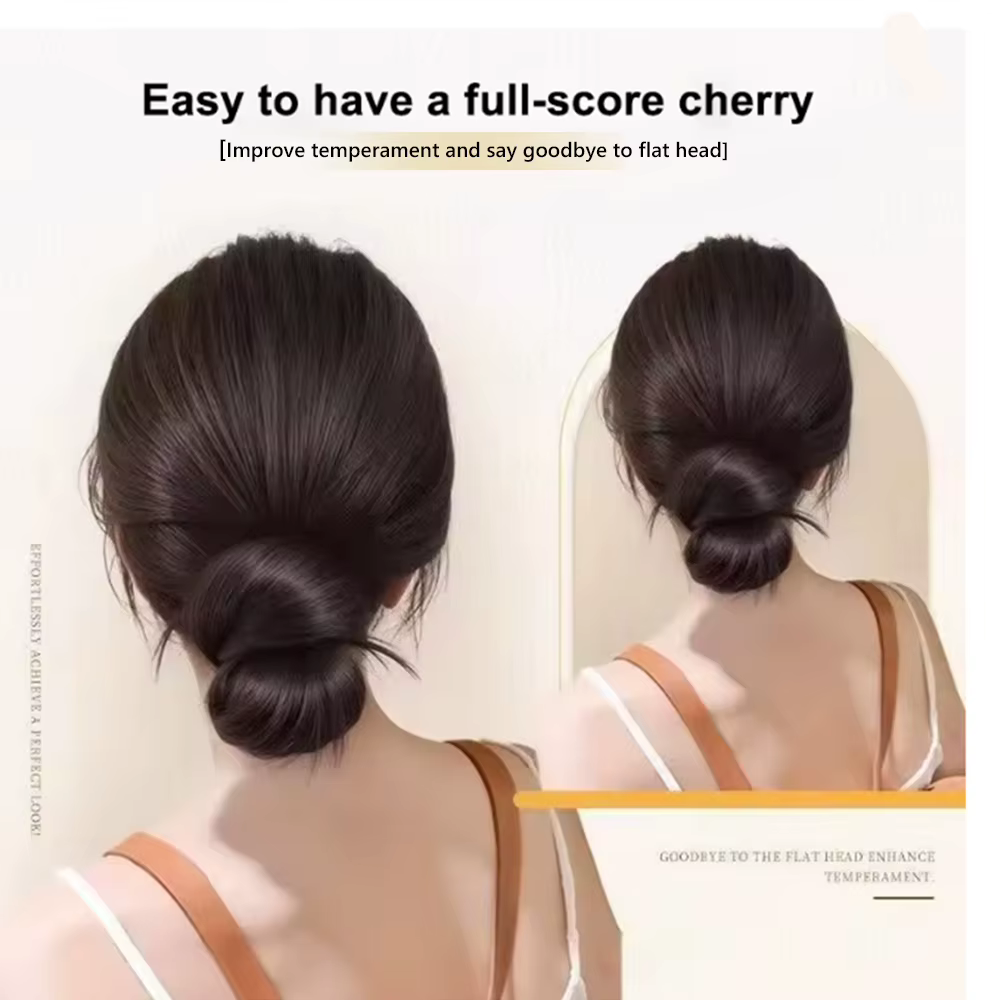 Queue de cheval synthétique à pince pour femme, tête de fleur, cheveux bouclés, perruque moelleuse, 