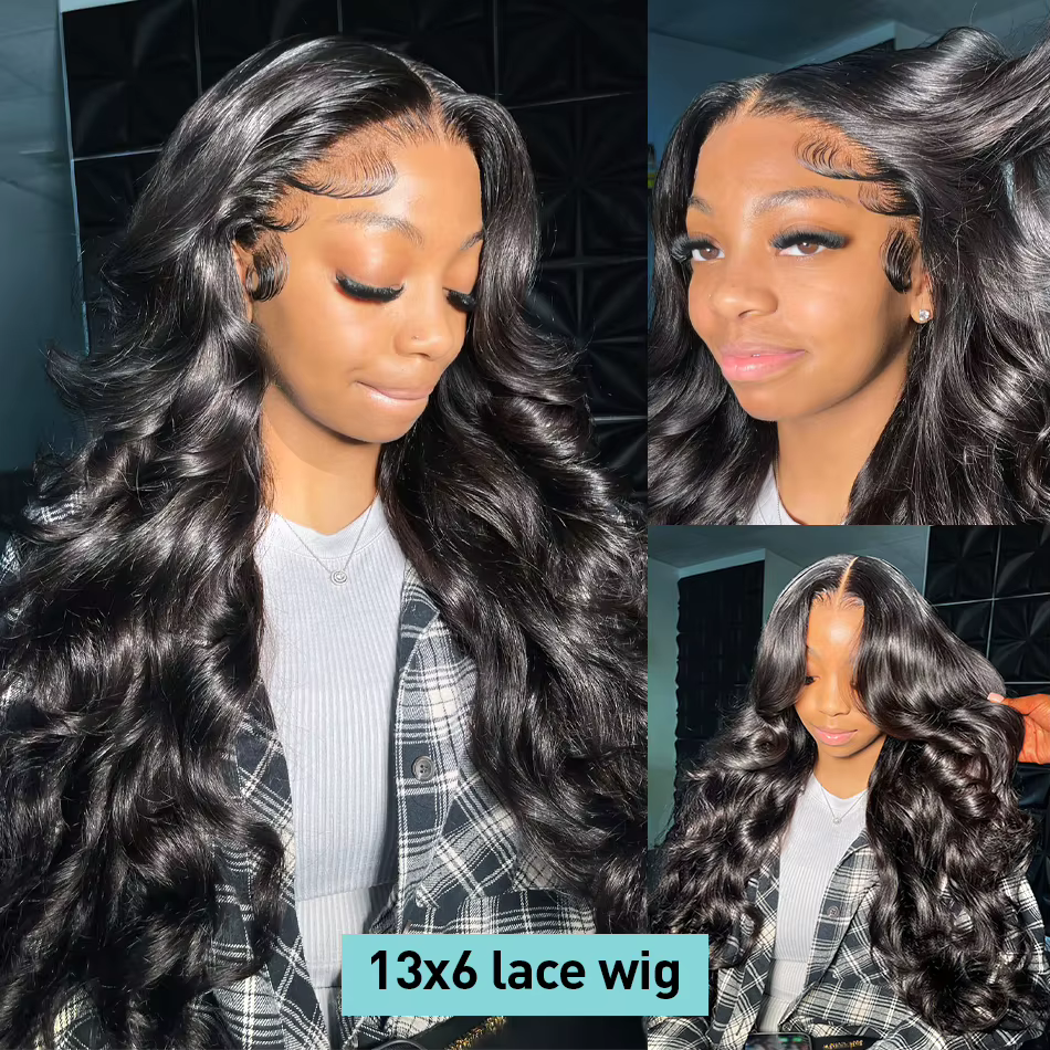 Perruque Lace Front Wig Body Wave Brésilienne Naturelle, Cheveux Humains, 13x6, 13x4, 4x4, Pre-Pluck