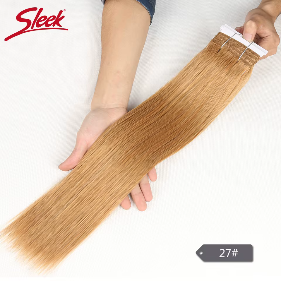 Extensions de cheveux humains naturels brésiliens lisses, double épaisseur, Remy, blond miel 613 6 #