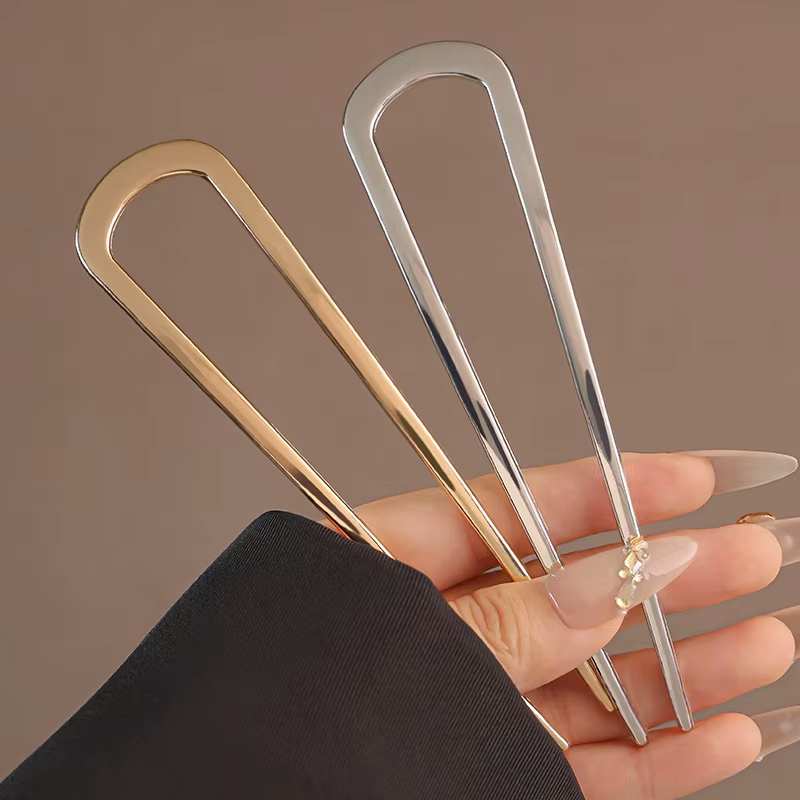 Nouvelles fourchettes à cheveux simples en forme de U, épingle à cheveux en métal, pinces à cheveux 