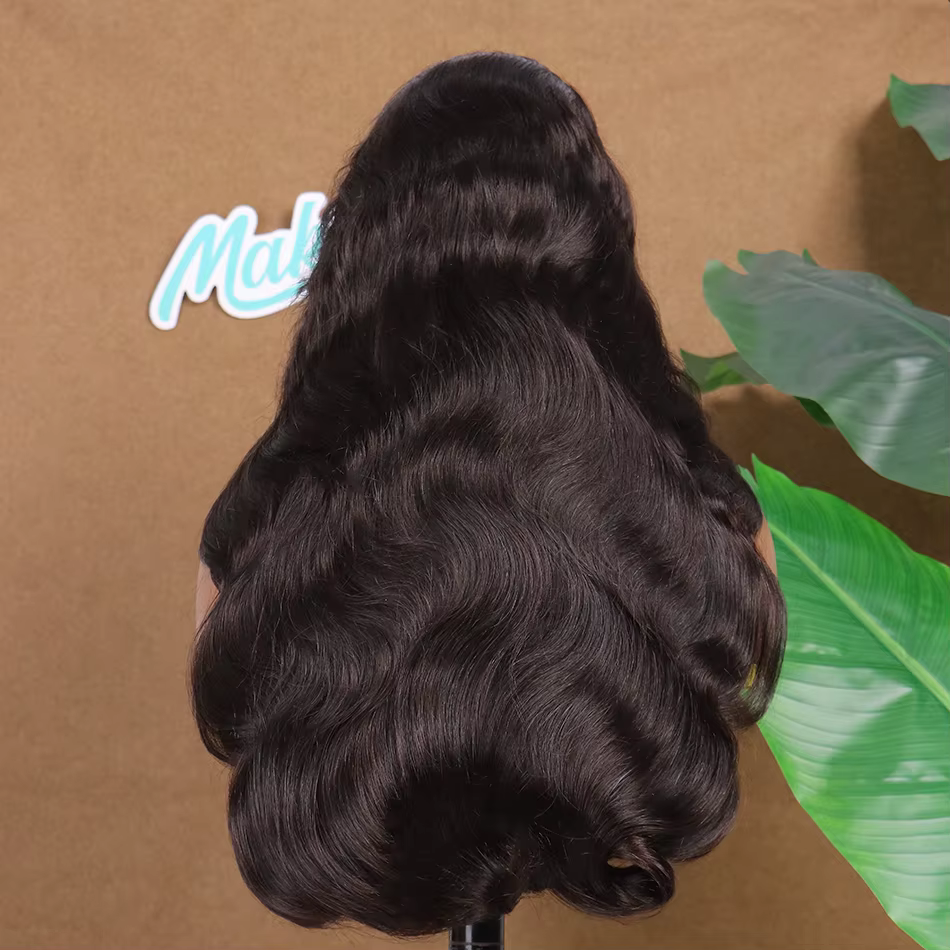 Perruques en cheveux humains Body Wave Double Drawn, avec closure frontale HD 4x4 13x4, pré-épilées,