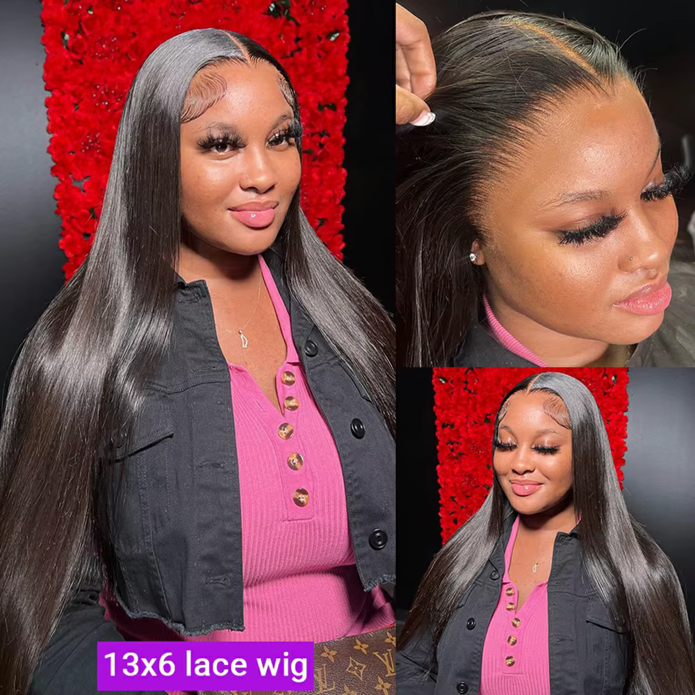 30 40 pouces 13x4 13x6 droite dentelle frontale perruques 360 avant perruque de cheveux humains 4x4 