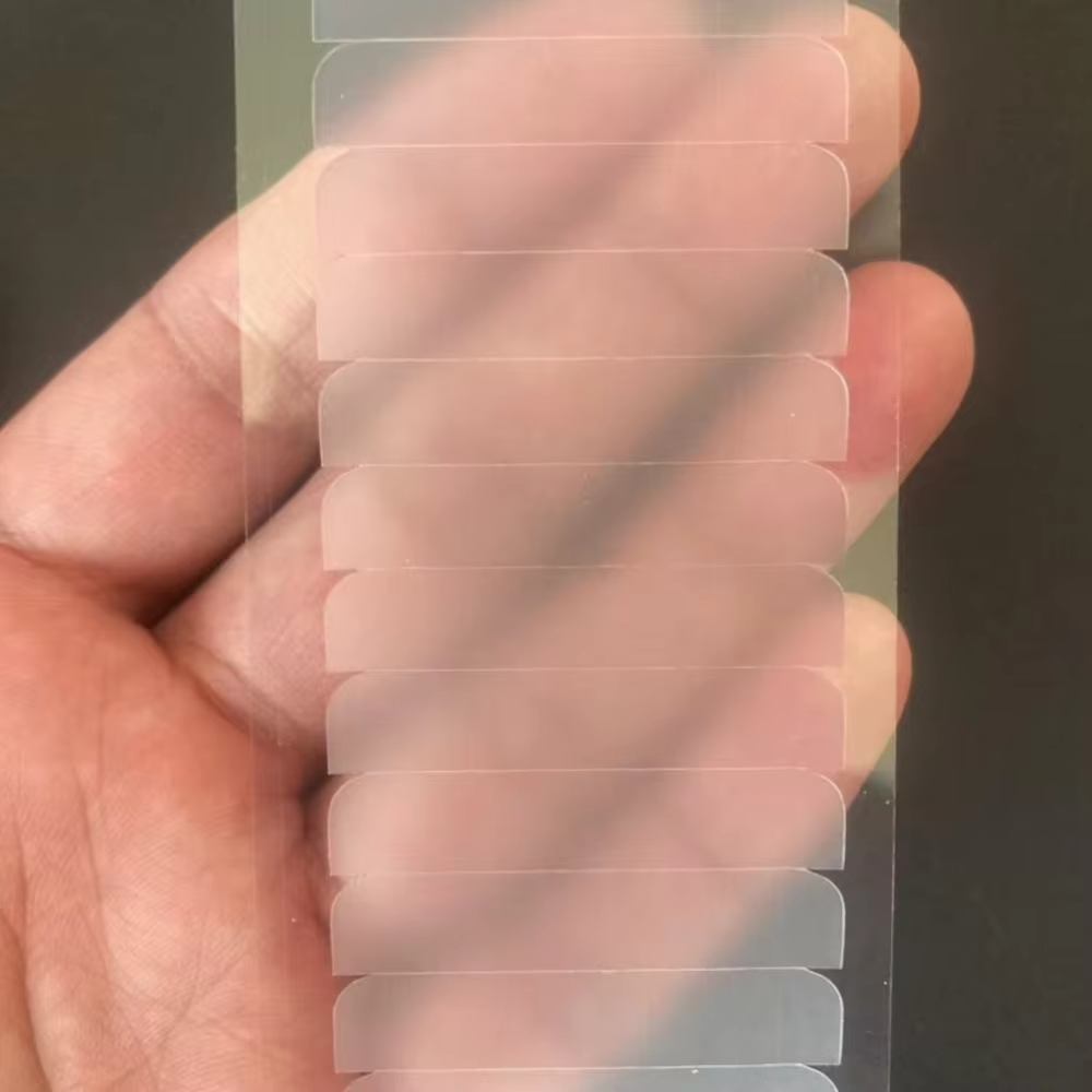 5 feuilles de 60 languettes de ruban adhésif simple face 4cm*0.8cm pour extensions de cheveux et per