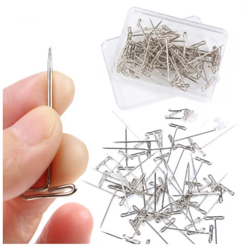 TANT-Pins en acier inoxydable pour perruque, épingles en T grossières, épingles en T exécutives pour