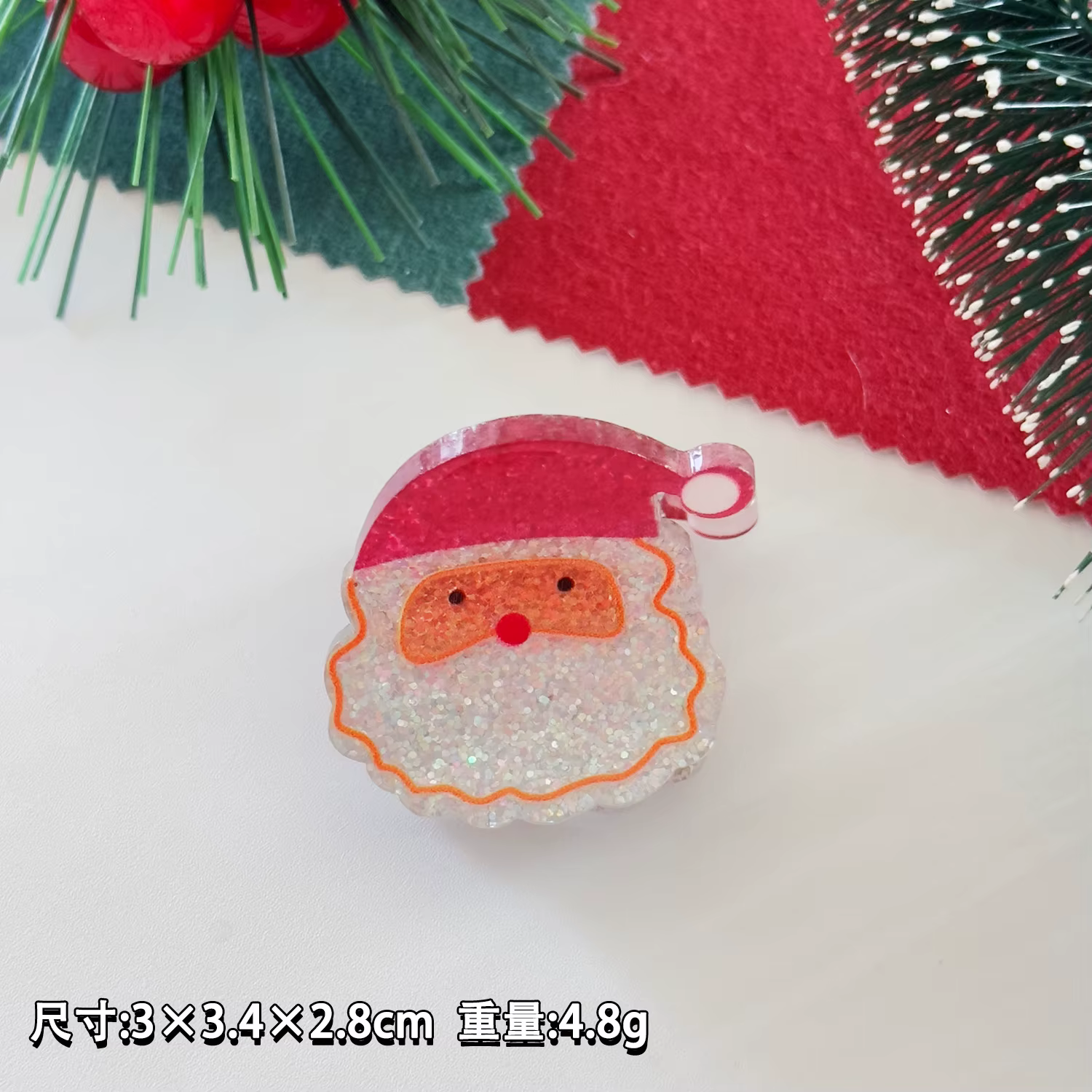 Pinces à cheveux de Noël mini-pinces à griffes, motifs Bonhomme en pain d'épices, Père Noël, Bonhomm
