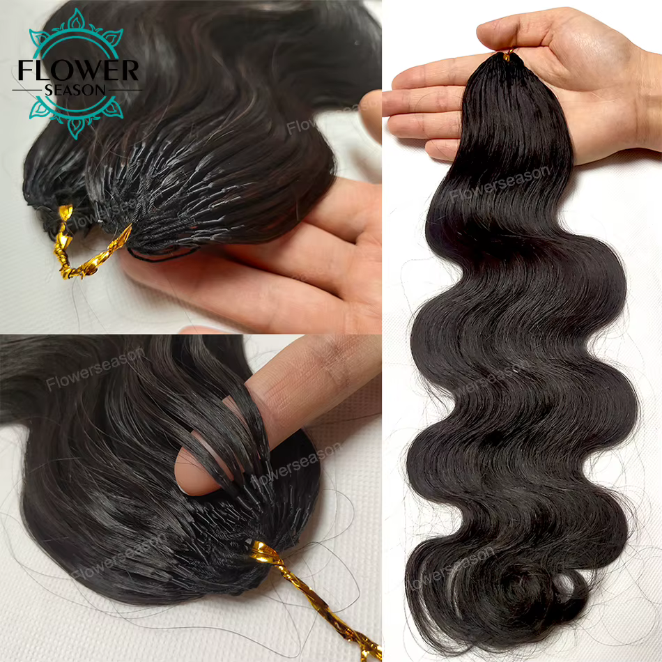 Extensions de Cheveux Naturels au Crochet Pré-Mathiés Sans Nministériels d, Vague de Corps, Plume, S